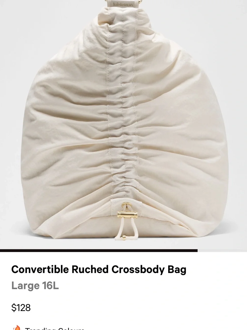Lululemon convertible ruched crossbody bag